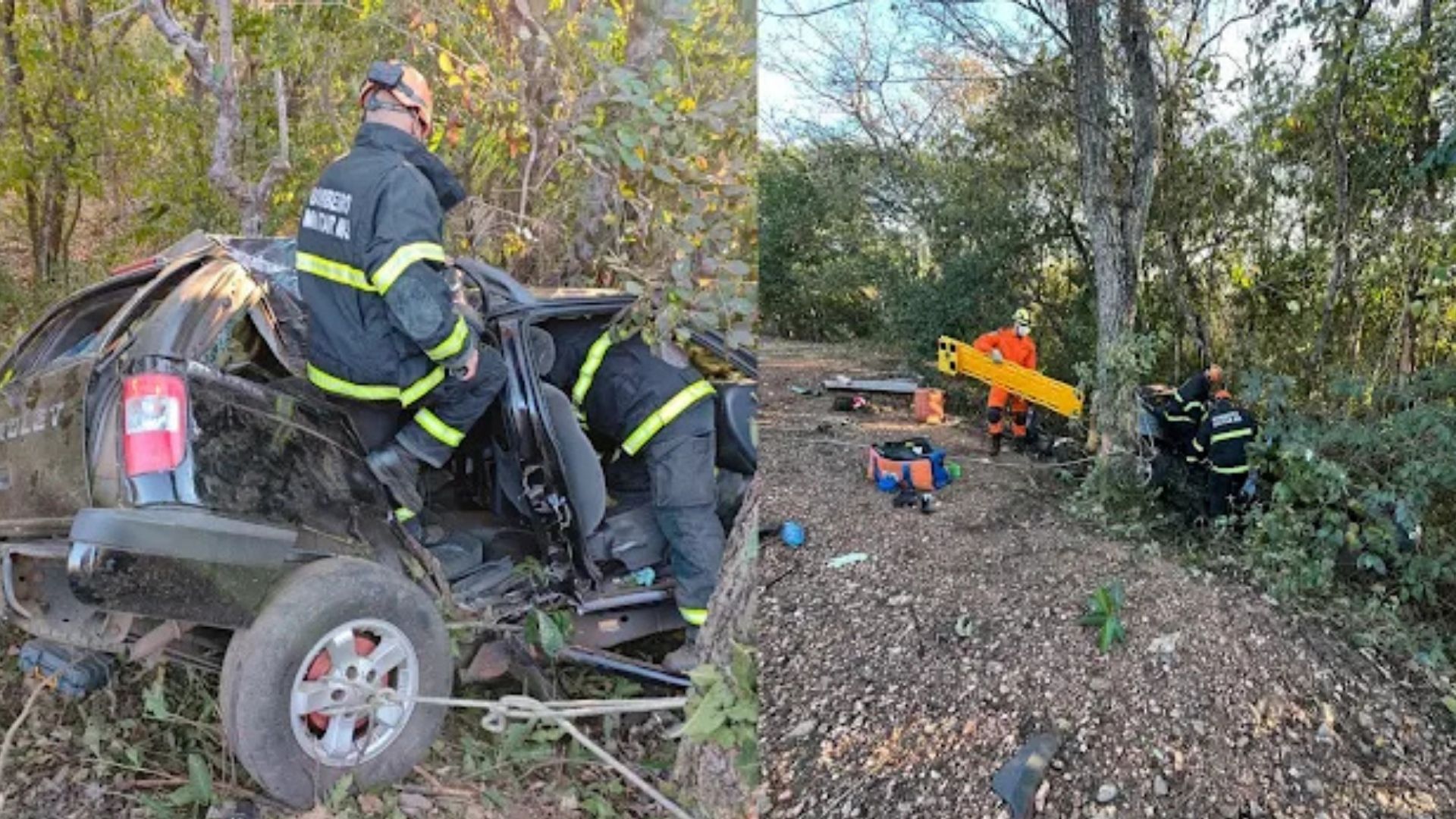 Grave acidente na BR-262 mobiliza Bombeiros e deixa vítimas presas às ferragens em Miranda
