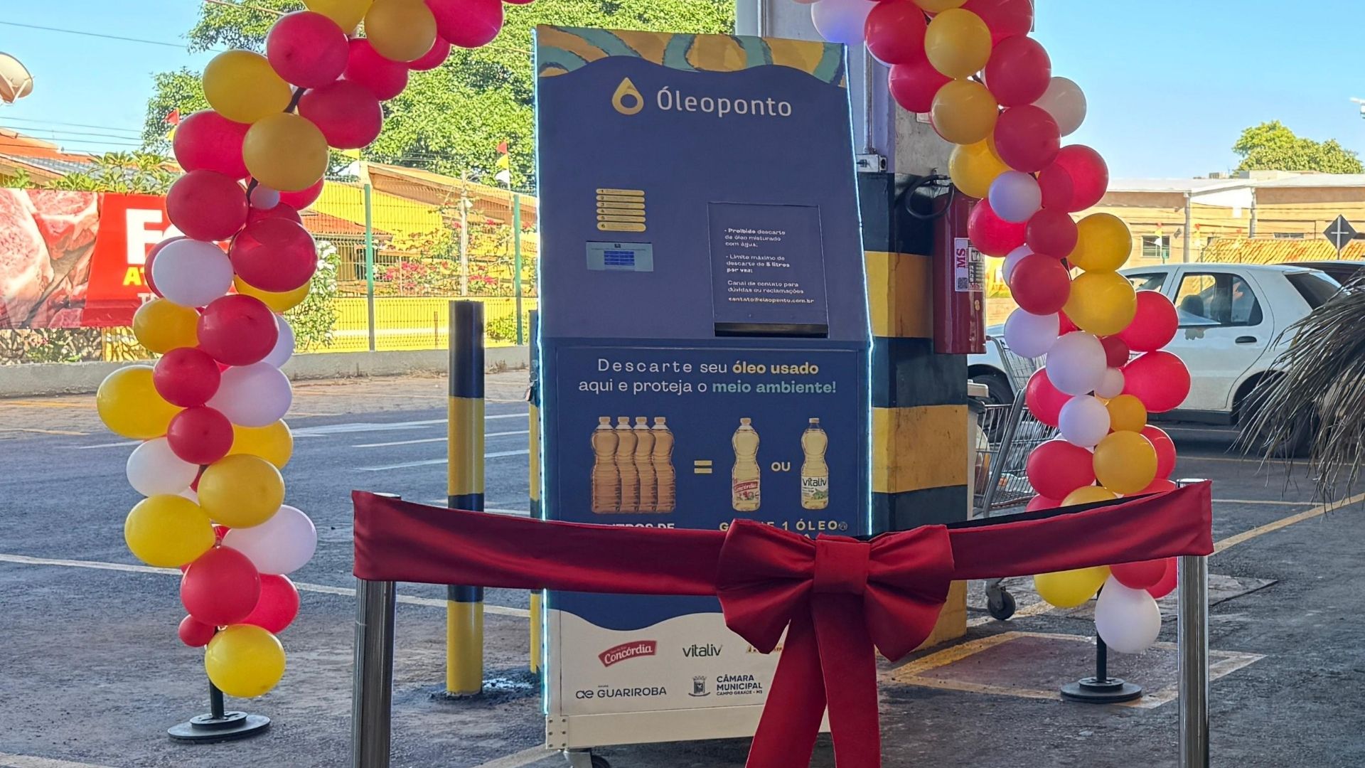 Parceria traz m&aacute;quina inteligente de coleta de &oacute;leo de cozinha para Campo Grande