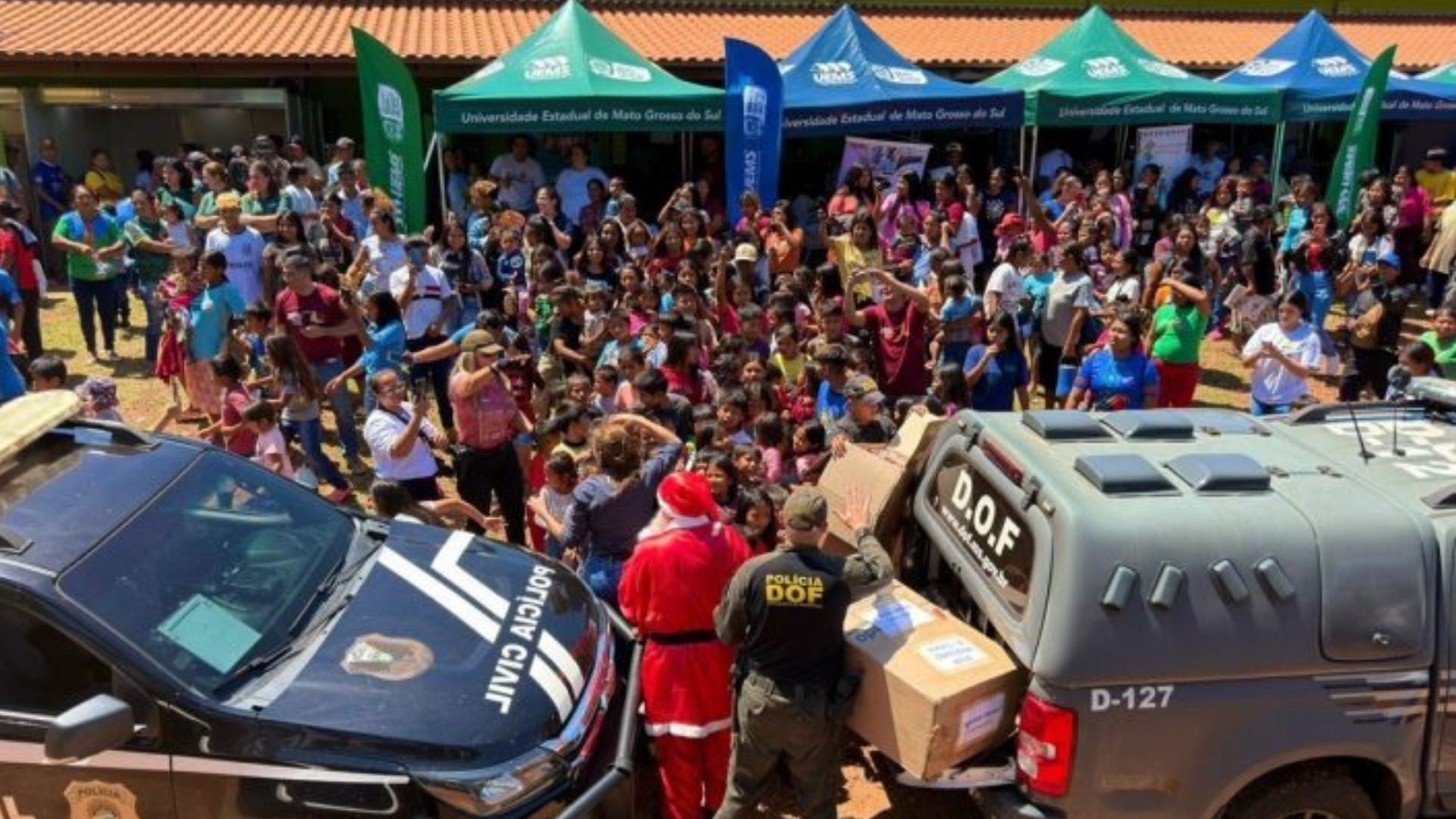 A&ccedil;&otilde;es da Sejusp unem seguran&ccedil;a, assist&ecirc;ncia e cultura de paz nas aldeias ind&iacute;genas de MS